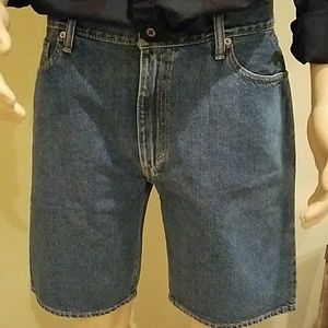 Levi's NEW 505 Straight Blue Denim Shorts 36